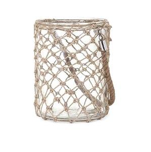 Porte-bougie en verre transparent, en JUTE, à suspendre - Product Image 6