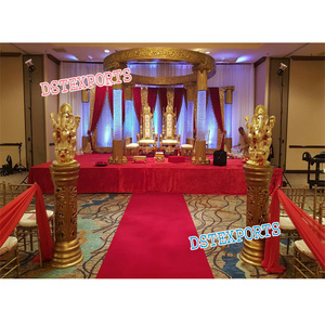 Indian <b>Wedding</b> Fiber Crystal Mandap New Style <b>Wedding</b> Mandap Stunning Indian <b>Wedding</b> Mandaps CALGARY - Product Image 1