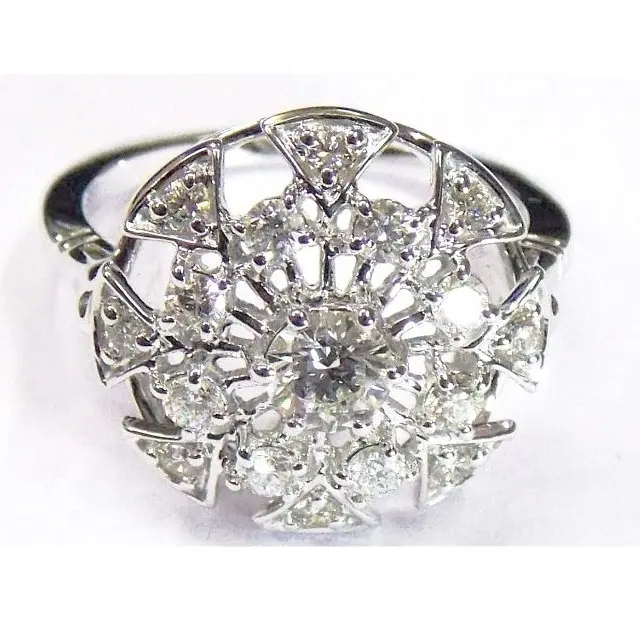 Perfect Designer Wedding Engagement Ring having 1 Carat total weight of Diamonds 14K White Gold Rings