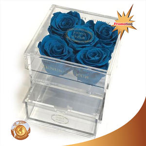 Clear <b>Acrylic</b> Flower <b>Box</b> <b>Acrylic</b> Roses <b>Box</b> With Lid - Product Image 5