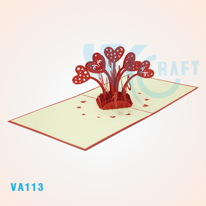 Top tendance 3D fleur Pop-up carte de voeux artisanat en papier fait main du Vietnam cadeau et artisanat - Product Image 1