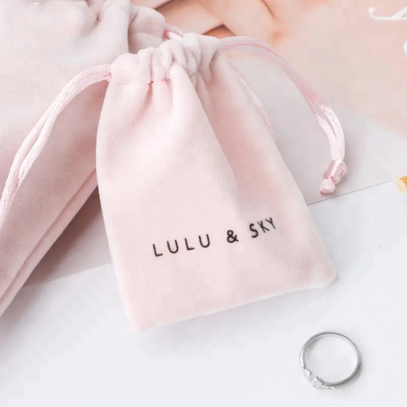 Sacchetti regalo personalizzati in cotone satinato piccolo panno gioielli tela shopping velluto coulisse sacchetto di polvere sacchetto di imballaggio con logo