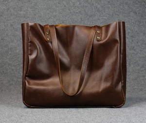 Fourre-tout décontracté en cuir Double Face épaule fait à la main Grand sac pour femme AM-0042 dans une variété de couleurs - Product Image 2