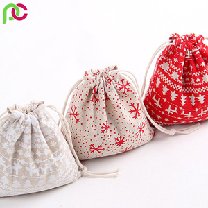 Personalised <b>Large</b> <b>Christmas</b> <b>Gift</b> Canvas Fabric Linen Jute Tote <b>Bag</b> Fashion Shop's Heavy Duty Red White Recycling Shopping <b>Bag</b> - Product Image 4