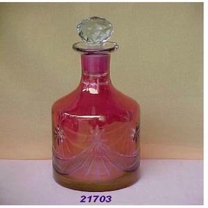 Haute Qualité En Verre Rouge 100ml Verre Bouteille De Parfum Bouteille De Parfum Vide Avec Un Design Rond Bouchon - Product Image 2