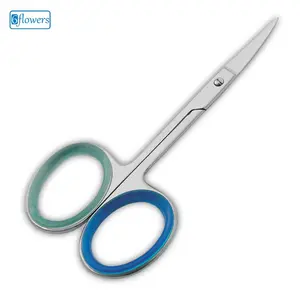 Ciseaux à cuticules pour ongles en acier inoxydable à haute teneur en carbone finition polie dissolvant de peau morte pour Nail Art - Product Image 1