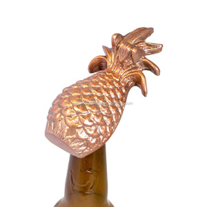 Gobelet à ananas seau à glace et ouvre-bouteille ensemble gobelet debout en cuivre plaqué avec seau à glace bar et décor à la maison - Product Image 5