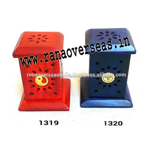 Porta Incienso de Madera con Incrustaciones de Yin Yang y Sol, Torre Decorativa Hecha a Mano, Accesorio de Aromaterapia y Meditación - Product Image 2