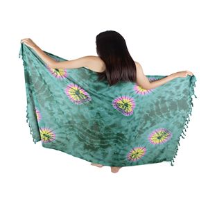 Paréo de plage tie-dye pour femme, couvre-maillot, sarong de bain - Product Image 1