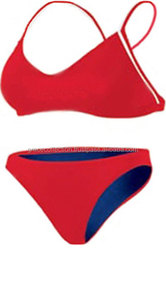 ผู้หญิงเซ็กซี่สีแดงชุดว่ายน้ำชิ้นเดียว - Product Image 4