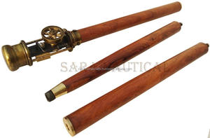 Bastón de Latón Hecho a Mano con Diseño de Motor de Vapor, Bastón Antiguo Vintage para Actividades al Aire Libre, Bastón Telescópico de Madera para Escalar - Product Image 2