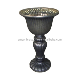 Jarrón de Metal decorativo para el hogar de buena calidad, jarrón de aluminio decorativo fundido de Metal, jarrón de urna de flores Chapado en latón moderno - Product Image 6