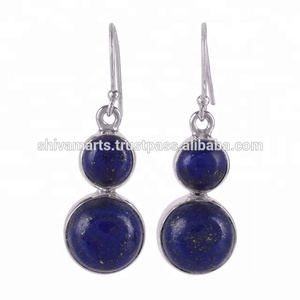 2025 nouveau Design bohème boucles d'oreilles Vintage bijoux naturel Lapis Lazuli pierres précieuses goutte boucle d'oreille fournisseur - Product Image 2