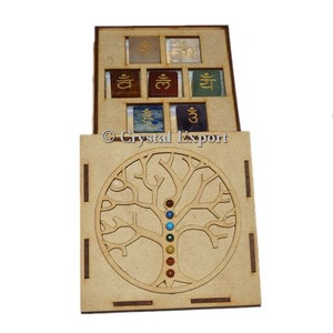 Square Seven <b>Chakra</b> Engraved Gift Box - Product Image 1