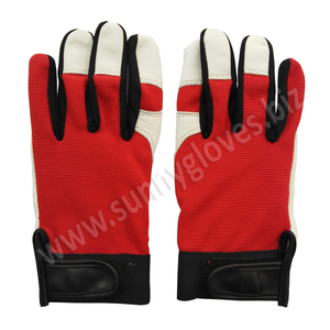 2023 Durable Goat Leather Mechanic Work <b>Gloves</b> Anti-Cut and Anti-Impact Assembly Features - Product Image 3