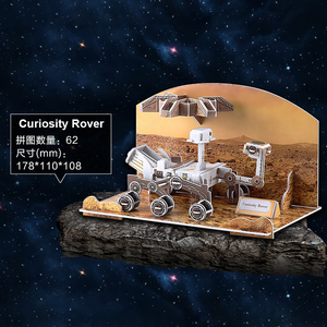 Rompecabezas de papel DIY 3D-Modelo Mars Curiosity Rover con cohetes, satélites y Rovers para niños - Product Image 6