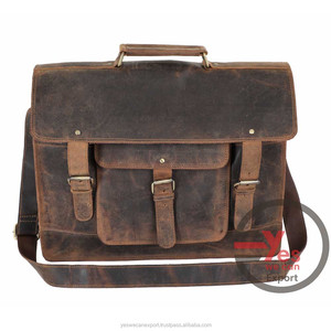 Wholesale Bohemian Vintage Genuine for Buff Leather Men's Satchel Briefcase New Trending Handmade Tote Messenger <b>Bag</b> Fashion - Product Image 1