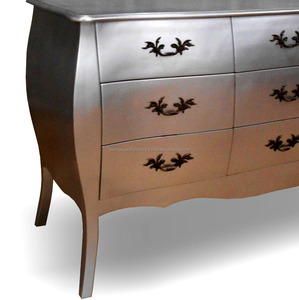 Nội Thất Pháp Sang Trọng Indonesia Commode 9 Ngăn Kéo Bạc Cổ - Product Image 5