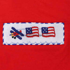 Hand Smocked 100% Cotton <b>Boy</b> <b>Clothing</b> <b>Set</b> for 4th of July-Style BB1412 - Product Image 6
