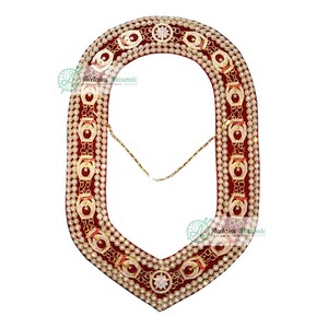 LOCOP Ladies Masonic Collar Chain <b>Metal</b> with Lace Decoration Safety <b>Pin</b> Attached for Circle of Perfection - Product Image 6