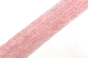 13 "Long 1 brin Tourmaline noire naturelle et Quartz Rose Rondelle facettes bijoux perles fabricant en gros - Product Image 5