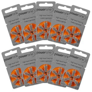 Pilas para Audífonos Power One de Zinc-Aire, Fabricadas en Alemania, Alta Calidad, Larga Duración, 4 Tamaños Disponibles - Product Image 3