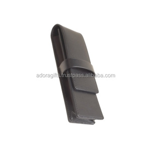 Étui à stylo en cuir ADORA, cadeau d'entreprise de qualité supérieure, accessoire de bureau durable avec logo personnalisé - Product Image 1