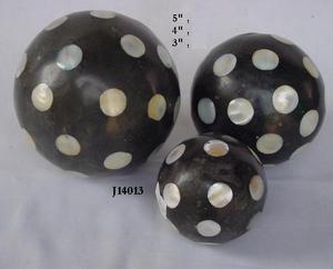 Bolas decorativas de mosaico de forma Circular con incrustaciones de nácar de alta calidad, bolas de fregona para decoración de eventos de fiesta de cumpleaños - Product Image 2