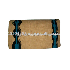 Manta de silla de montar occidental hecha a mano y personalizada, 100% lana de Nueva Zelanda, 34x36, hermoso diseño navajo en diferentes colores - Product Image 3