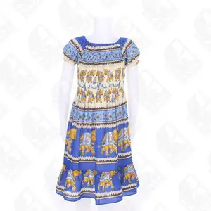 Robe d'été longue en forme d'éléphant pour enfants, tenue thaïlandaise et Simple