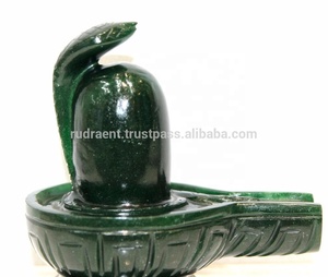 Pierre précieuse d'aventurine verte spirituelle, lingam de Shiva sculpté à la main, environ 4 pouces, Rudra Gems IN;10122740, religieux - Product Image 2