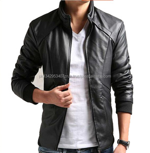 Chaqueta de Cuero de Diseño Nuevo, Hecha a Medida, de Alta Calidad, Chaqueta de Cuero Sintético Negra para Hombre - Product Image 6