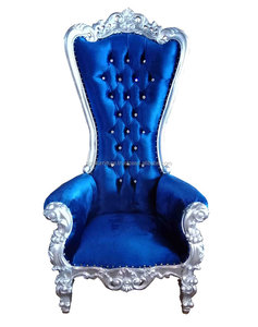 เก้าอี้บัลลังก์ทรงสูงสไตล์บาร็อคเฟอร์นิเจอร์หนังกำมะหยี่สำหรับงานแต่งงานห้องนั่งเล่นไม้เนื้อแข็งเฟอร์นิเจอร์ภายในบ้านจากอินโดนีเซีย - Product Image 1