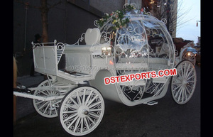 Carrosse de mariage style citrouille Cendrillon, carrosses à cheval doux style Cendrillon, buggy de mariage Cendrillon USA - Product Image 5