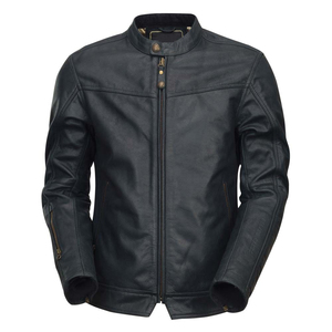 Veste de toilette pour hommes adultes, col à fermeture éclair, solide - Product Image 5