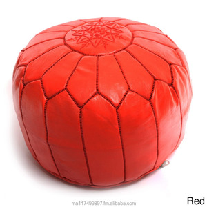 Magnifiques poufs ottomanes marocains en cuir 100% AUTHENTIQUE - Product Image 6