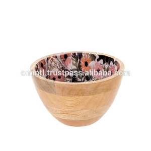 Cuencos para servir de madera con mango ecológico con el último diseño, vajilla de alta calidad con colores y tamaños personalizados - Product Image 2