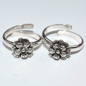 Anillo de Plata de Ley 925 con forma de flor, joyería de plata fina 925 con forma de flor - Product Image 2