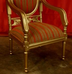 Fauteuil de luxe modèle classique doré indonésien, meuble de salon, haute qualité - Product Image 3