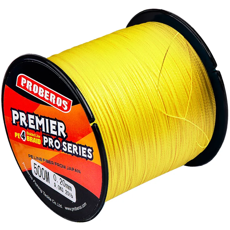 Proberos 300M&500M&1000M Fishing Line Green/Gray/Blue/Red/Yellow Color 4 Stands PE Braided Fishing Lines