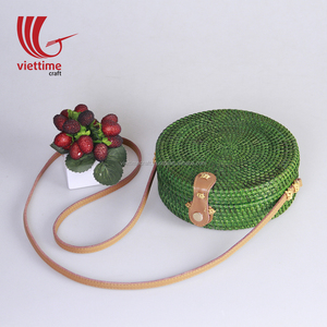 Sac rond en rotin fait main à Bali, Collection de sacs en rotin du vietnam, vente en gros - Product Image 3