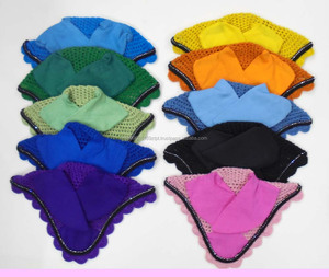 Velo de poliéster para orejas de caballos con cierre, gorro estirable de algodón, velo para el cuidado de los caballos, textiles y productos de cuero - Product Image 2