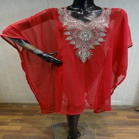 Kaftan/Kaftan untuk Wanita Arab Maroko dan Turki, Fashion Cetak Digital dengan Abaya Leher Dalam