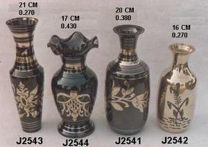 Vase à fleurs en laiton de haute qualité avec finition polonaise miroir et Vase en laiton peint Inde Vases à fleurs en laiton artisanat en métal décor à la maison - Product Image 4
