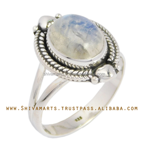 Venta en línea al por mayor 925 plata esterlina Arco Iris piedra lunar piedra preciosa eternidad Vermeil anillo mayorista y proveedor - Product Image 2