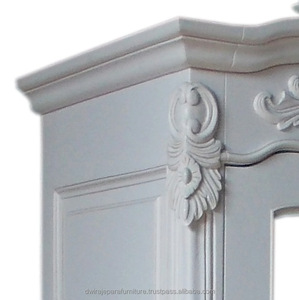 Armario blanco francés de 1 puerta, mueble de caoba, indonesia - Product Image 4