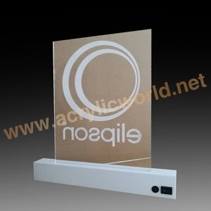 Panneau lumineux en acrylique à LED, panneau éclairé sur le bord pour le bureau, Design élégant avec panneau Led bleu - Product Image 3