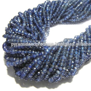 Iolite natural 3,5-4mm Facetado Rondelle Bead Azul 13 pulgadas Hilo largo de cuentas de piedra suelta - Product Image 2