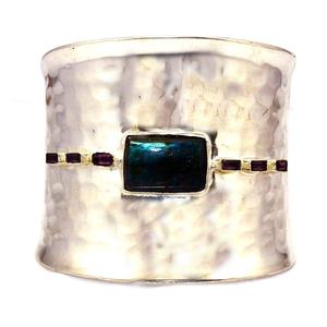 Beautiful Solid 925 Sterling Silver Labradorite Gemstone Handmade Fashionable Minimalist Cuff Bracelet Jewelry At Best Price - Product Image 1