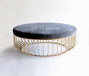 Cadre de repas rond luxe poufs meubles accessoires fournitures tabouret d'intérieur abstrait pour hall salon décor - Product Image 1